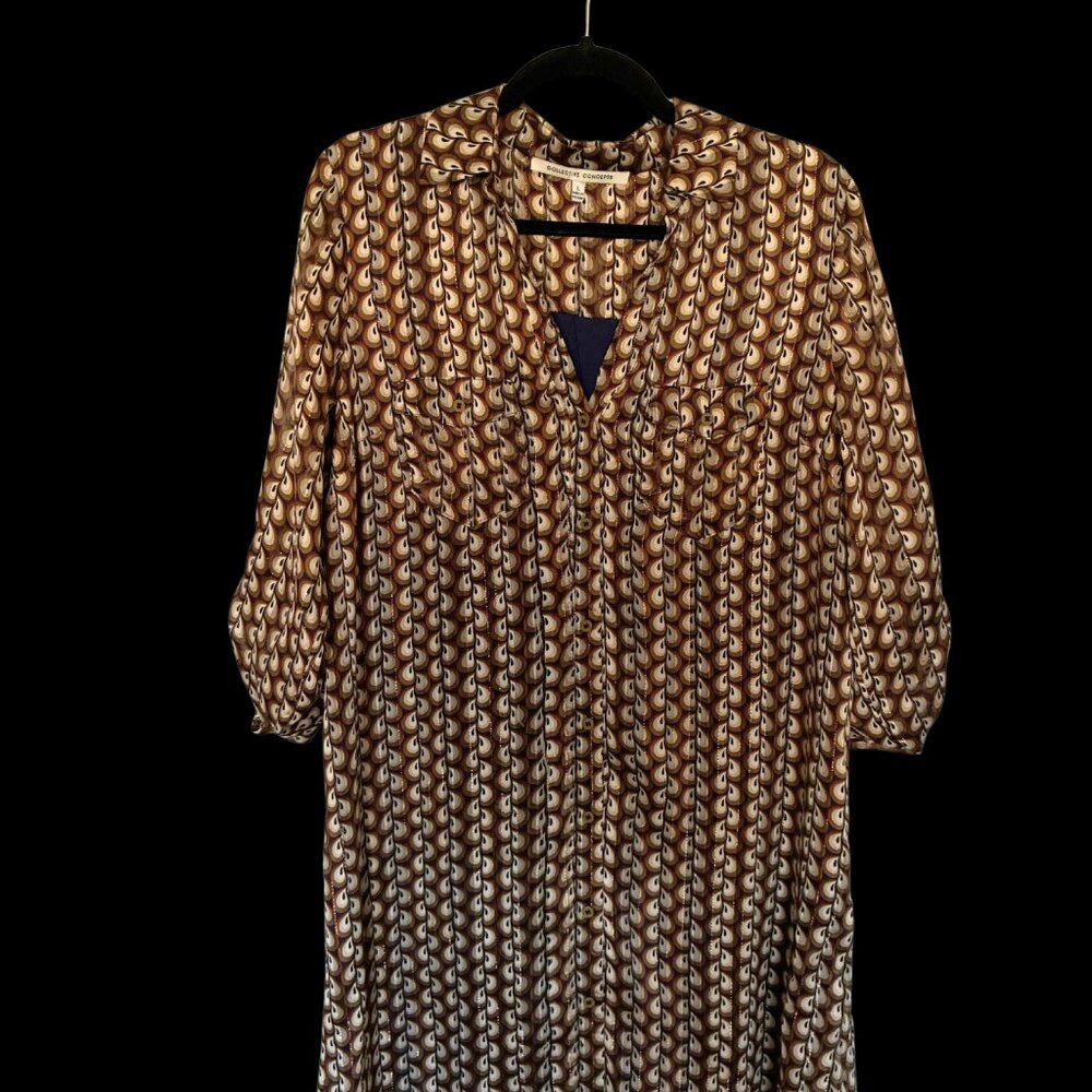 Collective Concepts Print Dress Size L - Picture 3 of 9